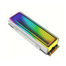 ARGB Aura Sync M.2 NVMe SSD Cooling Vest - Aluminum Heatsink for 2280 Solid State Drives, RGB Lighting, Enhanced Heat Dissipation, Black Design for PC Builds - White